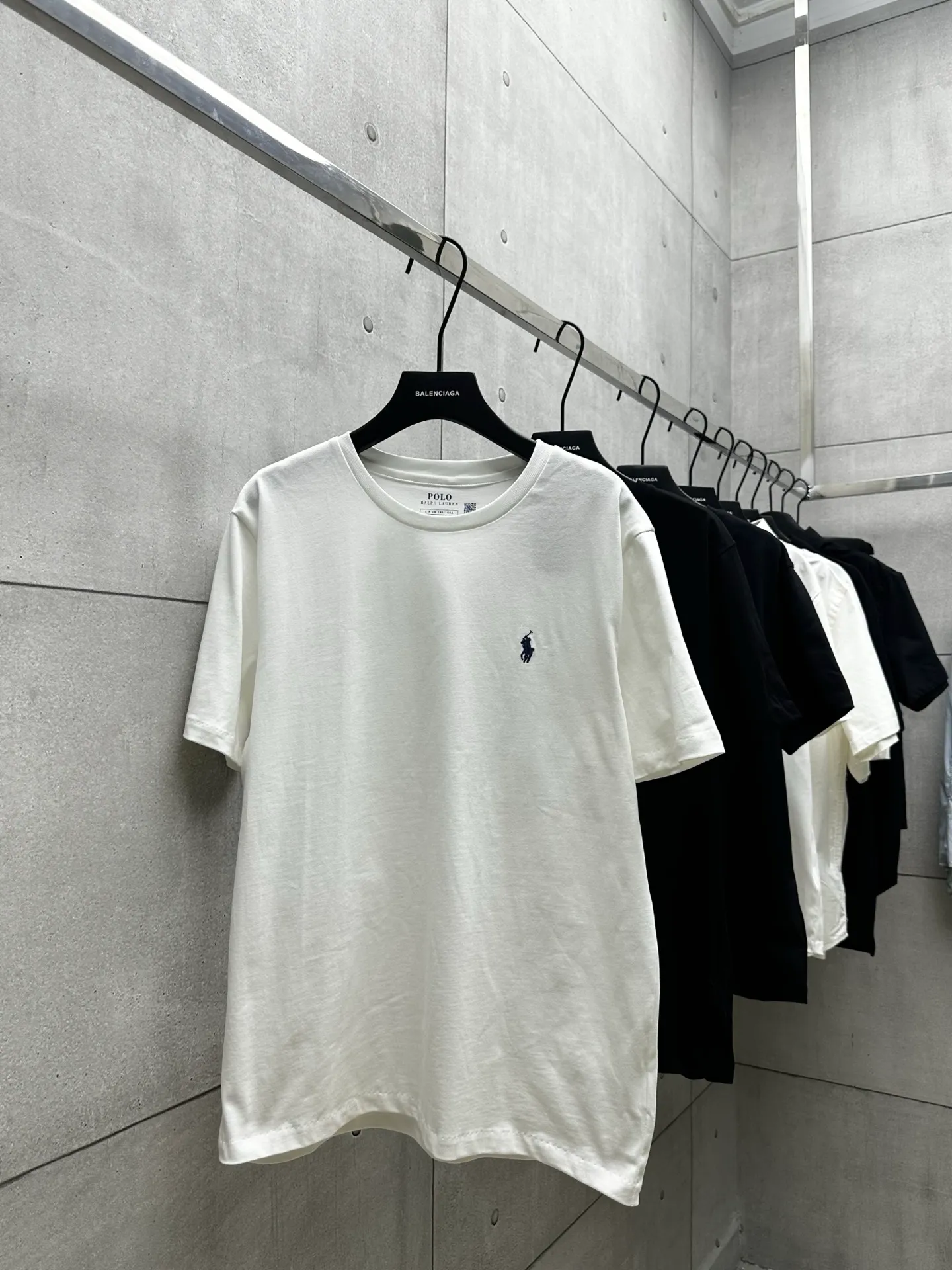 P130 #012 Ralph lauren series uses 260G high-definition fabrics, Behringer 1000-needle embroidery restores ZP, complete three-label accessories, color: white, black, size: S M L XL